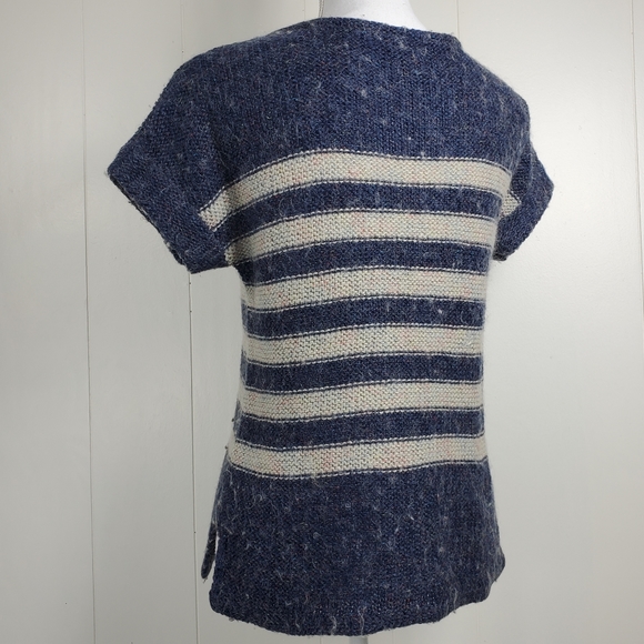 Gap mohair blend striped short sleeve sweater size extra small - Picture 5 of 11